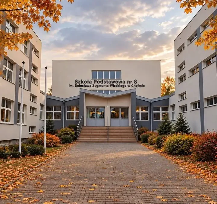 Biegające dyktando w chełmskiej „Ósemce” – klasa 3a uczy się w ruchu