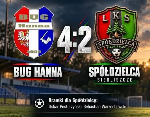 Junior Młodszy Spółdzielcy Siedliszcze przegrywa w Hannie 2:4