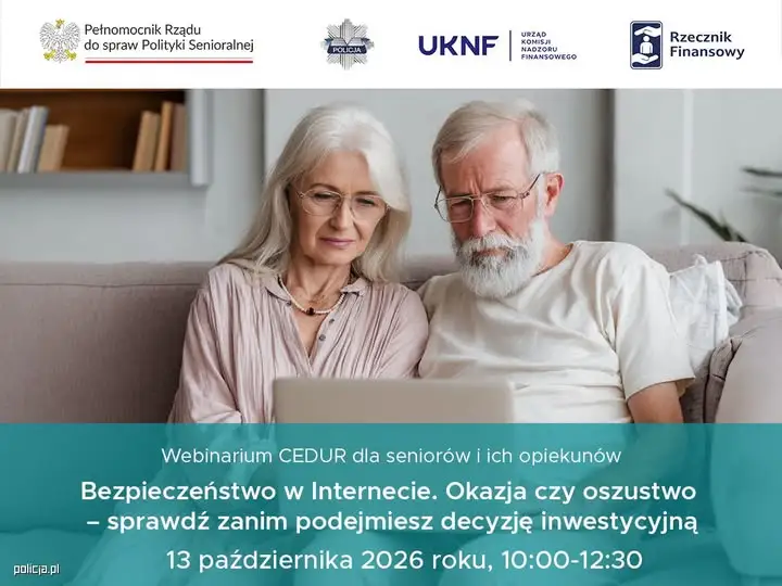 Webinarium CEDUR: jak seniorzy mogą chronić się przed oszustwami inwestycyjnymi w sieci