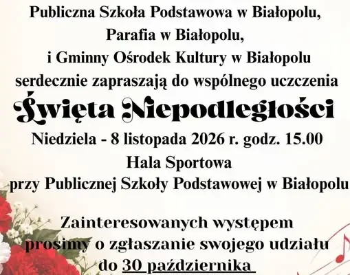 Białopole zaprasza do wspólnego śpiewania pieśni patriotycznych