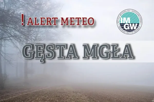 Gęsta mgła nad powiatem radomskim – IMGW ostrzega do godz. 11:00
