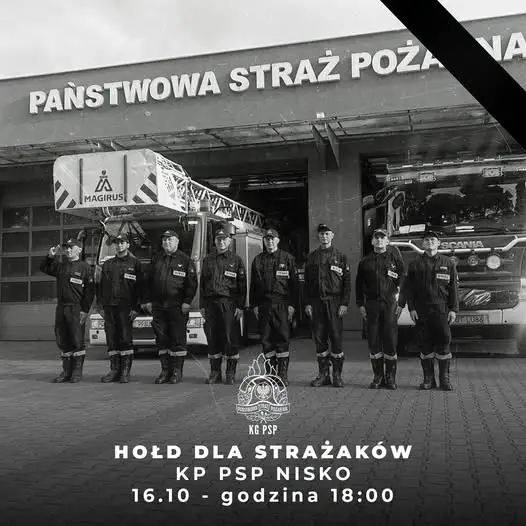 Hołd dla strażaków z Niska: sygnały świetlno-dźwiękowe o 18:00
