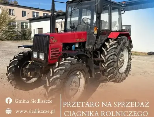 Siedliszcze: przetarg na sprzedaż ciągnika MTZ-820 BELARUS – oferty do 30 października