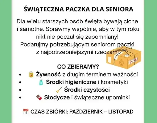 Szkolna zbiórka „Świąteczna paczka dla seniora” w Siedliszczu