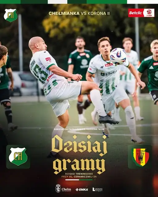 Chełmianka Chełm dziś zagra z rezerwami Korony Kielce. Bilety online i transmisja
