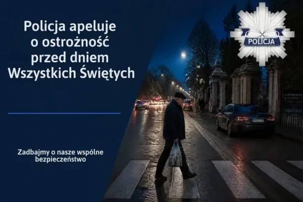 Policja apeluje o ostrożność przed dniem Wszystkich Świętych