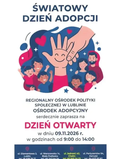 Światowy Dzień Adopcji w Chełmie – Ośrodek Adopcyjny zaprasza 9 listopada
